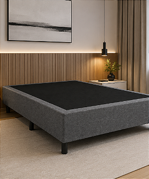Base Box Casal Linho 138X188X40