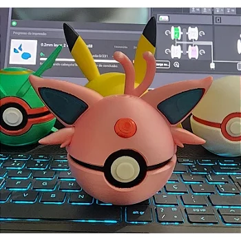 Pokebola Espeon Personalizada 3D Colecionável