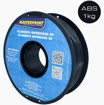 Filamento 3D ABS Preto 1kg 1,75mm Master Print