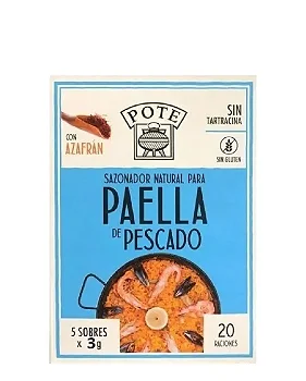 Tempero Natural Para Paella Pote - 5 pacotes de 3g