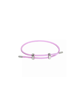 Pulseira Corda de Aço Inoxidável - Rosa