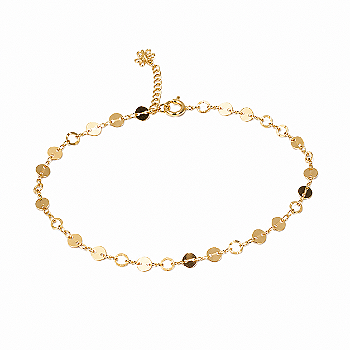 Pulseira Elos Redondos Banho de Ouro