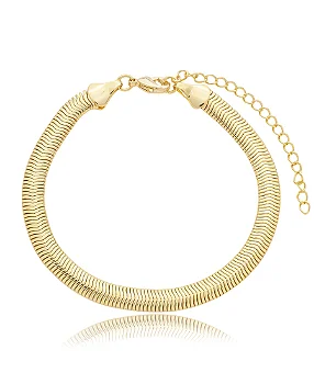 Pulseira Snake Banho de Ouro