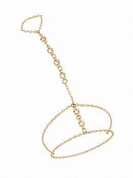 Pulseira Hand Chain Banho de Ouro