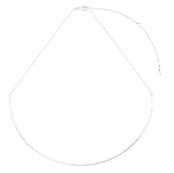 CHOKER PRATA MEIO ARO LISO