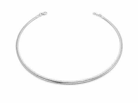 Colar Choker Fita Banho de Prata