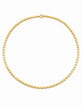 Colar Choker Disco Banho de Ouro