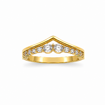 Anel Princesa Laço Banho de Ouro