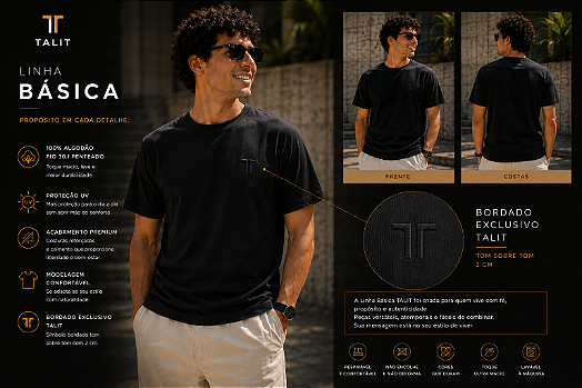 Camisa Básica Preta Talit
