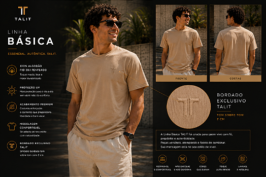 Camisa Básica Areia Talit