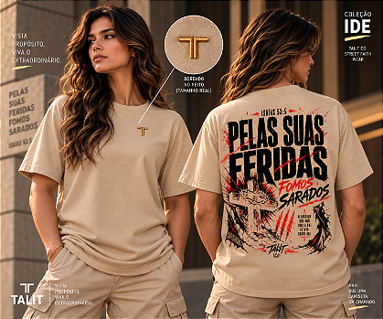 Camiseta IDE - TALIT - AREIA - Cód.: 005