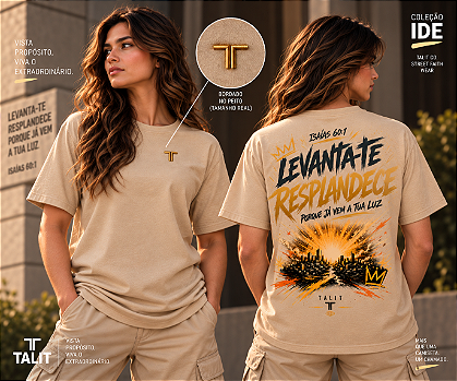 Camiseta IDE - TALIT - AREIA - Cód.: 008