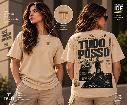 Camiseta IDE - TALIT - AREIA - Cód.: 015