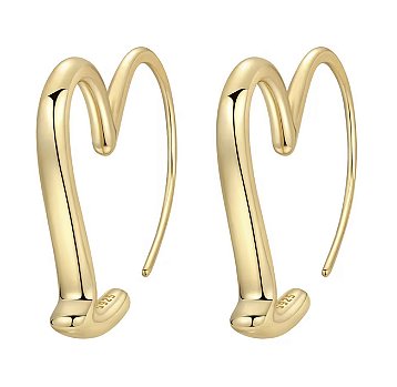 Argola Coração Fluido - Prata 925