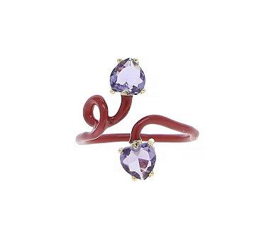 Anel Esmaltado Double Twirl
