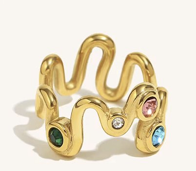 Anel Wavy Colors
