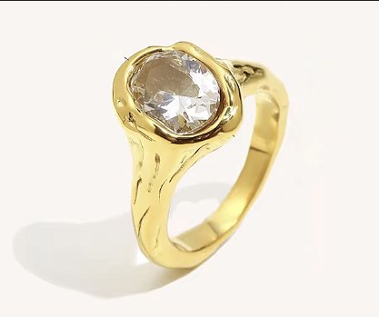 Anel Escultural Liquid Gem