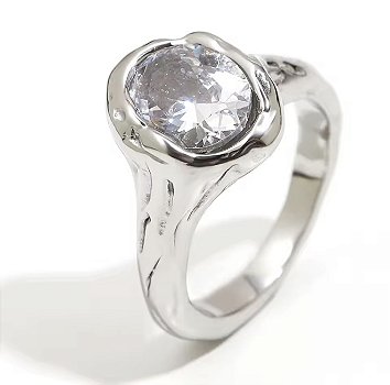 Anel Escultural Liquid Gem