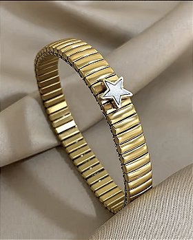 Bracelete Expansível Estrela Branca