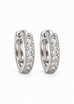 Argola Stellar Pavé - Prata 925