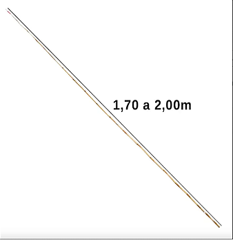 kit com 5 varas de bambu