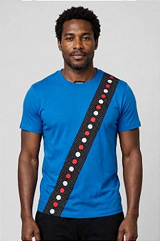 T-shirt Azul Faixa Transversal afro