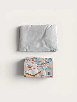 Lençol liso para berço c/elástico padrão americano 1,30m X 70cm X 12cm Branco