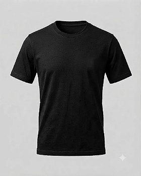 Camiseta Básica Unissex Manga Curta Preta