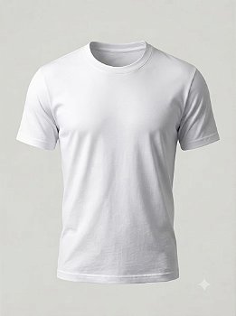 Camiseta Básica Unissex Manga Curta Branca