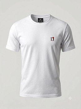 Camiseta Básica Unissex Manga Curta Branca D.ORIGAN
