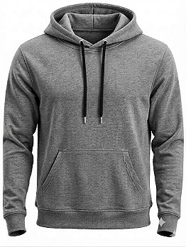 Moletom Premium com Capuz Essential Cinza