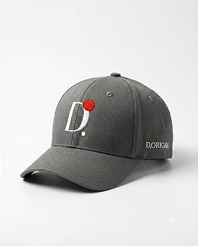 Boné Cinza Escuro D.ORIGAN® | Ícone D Bordado em Alto Relevo