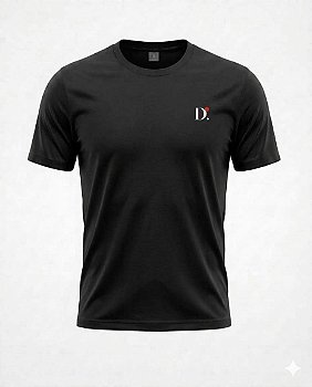 Camiseta Dry Fit Manga Curta Preta D.ORIGAN