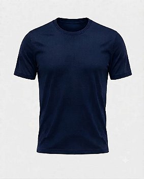 Camiseta Dry Fit Manga Curta Azul Marinho