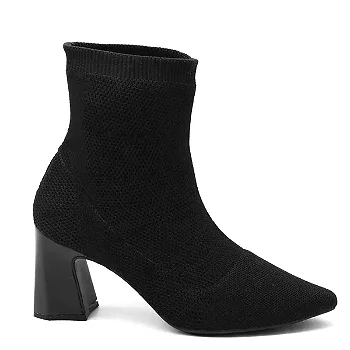 Bota Cano Baixo Salto Grosso Meia 184000