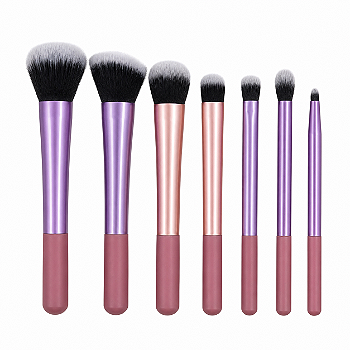 Kit com 7 Pincéis para Maquiagem ANA 1108 – Cerdas Macias e Multifuncionais