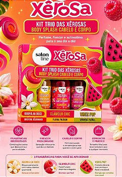 Kit Trio das Xêrosas – Body Splash para Cabelo e Corpo (Salon Line)