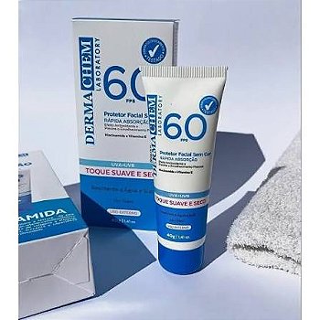 Protetor Solar Facial Sem Cor FPS 60 – Dermachem Laboratory