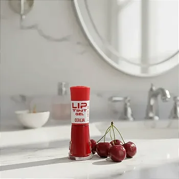 Lip Tint Gel Ludurana Cosmetics – Cor Cereja (Efeito Natural e Longa Duração)