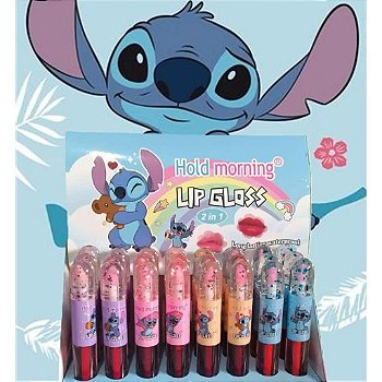 Batom e Lip Gloss 2 em 1 Stitch Hold Morning – Longa Duração e Brilho