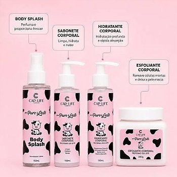 Kit Corporal Puro Leite Cap Life – Cuidado Completo, Hidratação e Fragrância Aconchegante