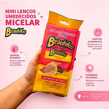 Mini Lenços Umedecidos Micelar Beautyloo