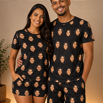 Camiseta Personalizada Rostos Dry Fit Casal