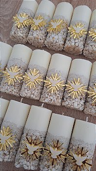 Mini vela - Espírito Santo - Lembrancinha - 10 unidades