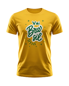 CAMISETA AMARELA VAI BRASIL