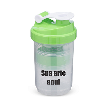 coqueteleira plástica 600 ml - Personalizada - 10 unidades