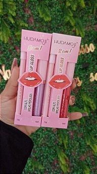 Lip Combo Hudamoji 2 em 1 Gloss e Lápis