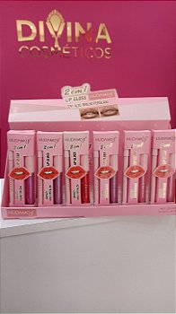 Lip Combo Hudamoji 2 em 1 Gloss e Lápis