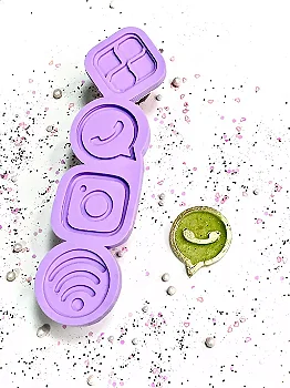 Molde Silicone Redes Sociais para Resina