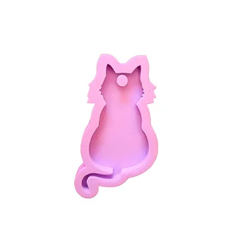 Molde Silicone Resina Chaveiro Gato